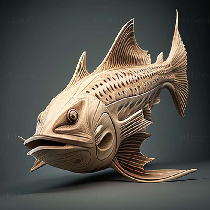 3D model Elegant catfish fish (STL)